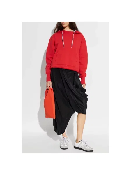 Bluza z kapturem Maison Margiela z kapturem czerwona