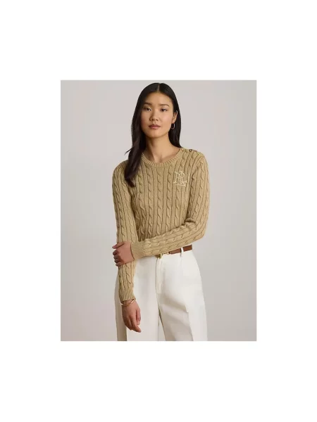 Dzianinowy sweter Ralph Lauren beżowy