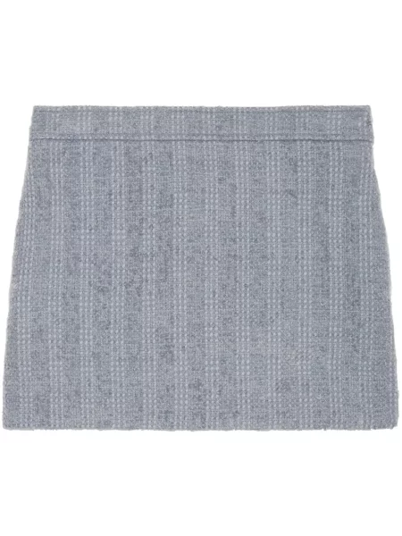 Fusta mini Gucci din tweed albastru