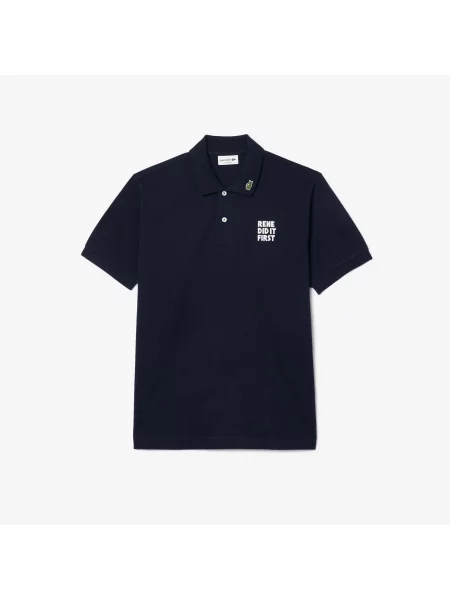 Классическое поло Lacoste синее