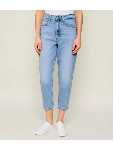 Tommy Jeans Blugi | Tapered fit | high waist albastru