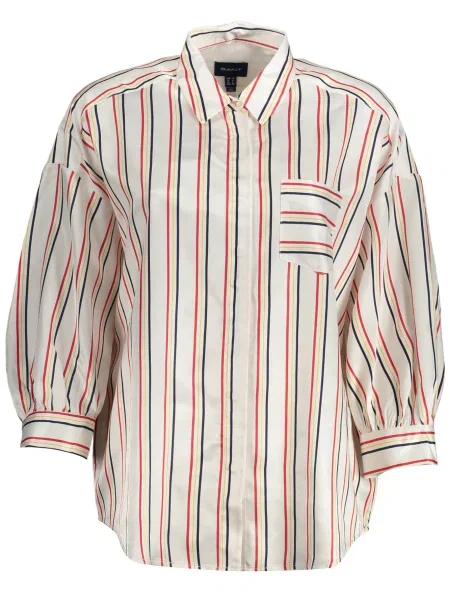 Cămașă Gant cu mâneci lungi lungă alb