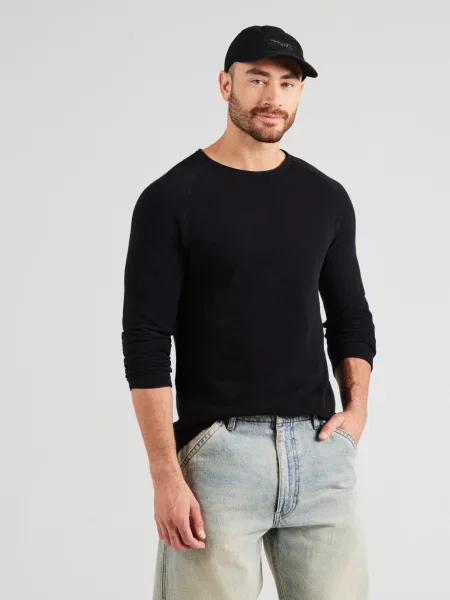 JACK & JONES Pulover JJEHill' crna