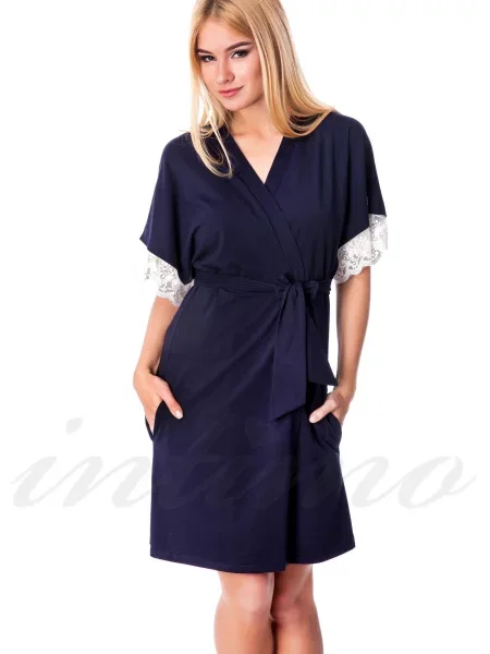 Халат синій