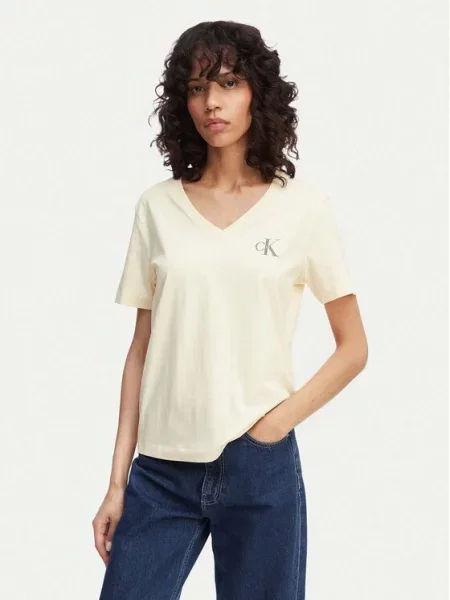 Calvin Klein Jeans Set de tricouri﻿ Galben deschis alb