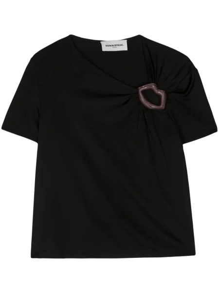 Tricou Sonia Rykiel din jerseu negru