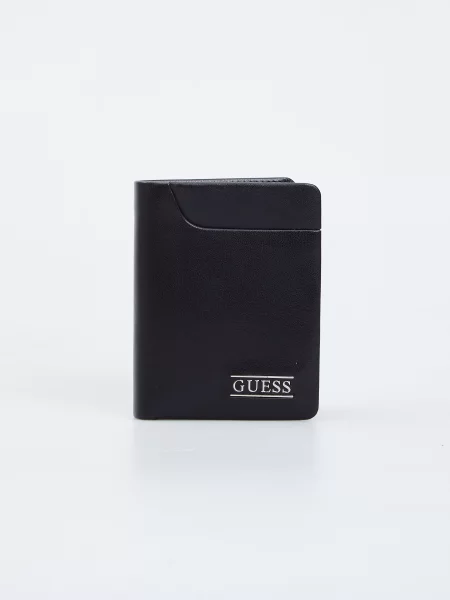 Кожаный кошелек Guess черный