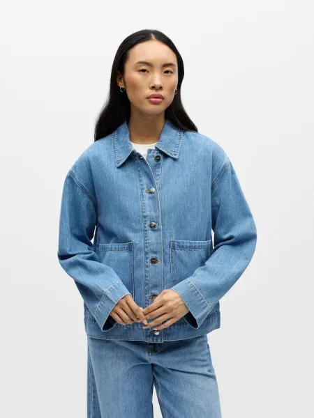 OBJECT Bluză OBJROSIE denim albastru