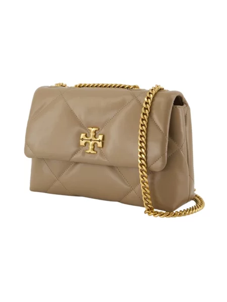 Torebka crossbody Tory Burch skórzana biznesowa beżowa