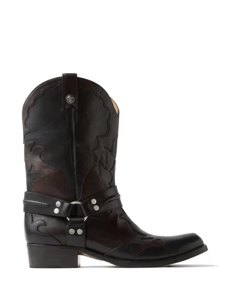 Botine Versace din piele negru
