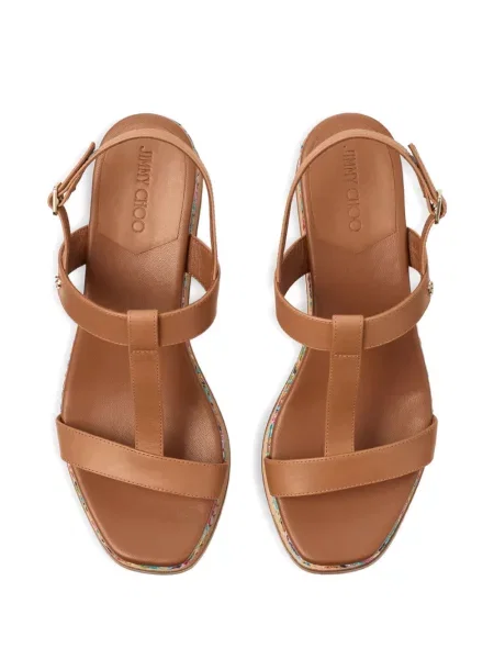 Sandale Jimmy Choo cu pană maro