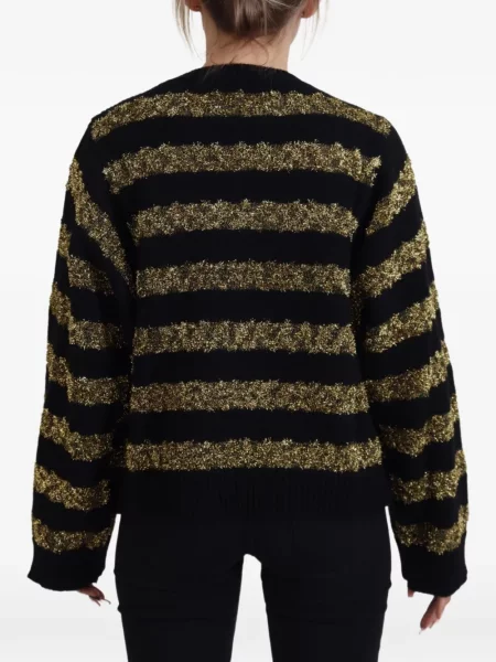 Ριγέ πουλόβερ Dolce & Gabbana μαύρο