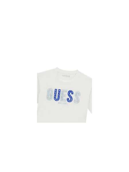 Guess Marškinėliai Relaxed Fit balta