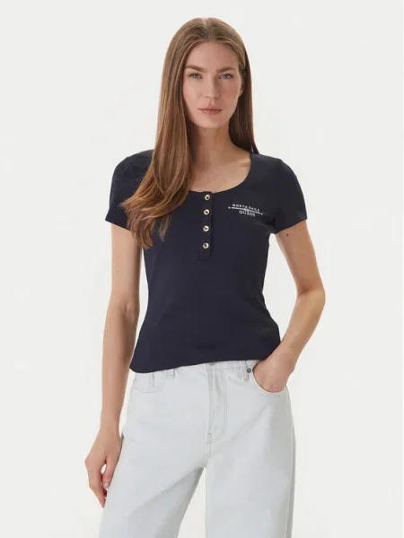 Guess Tricou GUESS x NORTH SAILS Bleumarin alb