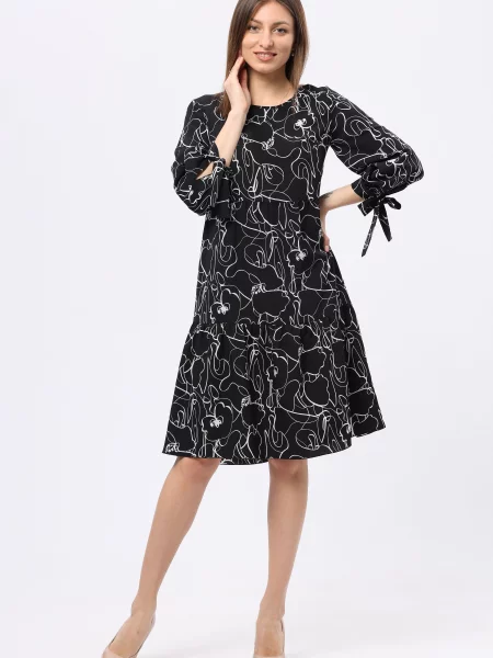 CAT ORANGE Сукня міді Без підкладки чорний