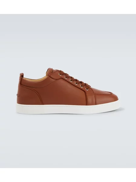 Sneakerși Christian Louboutin din piele maro