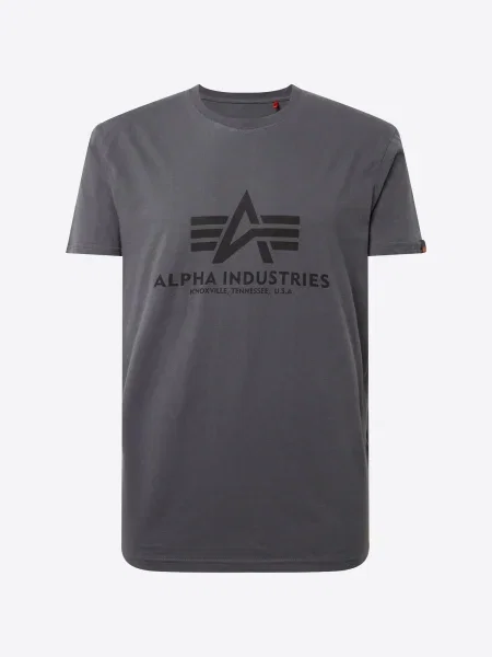 ALPHA INDUSTRIES Tricou / gri închis negru
