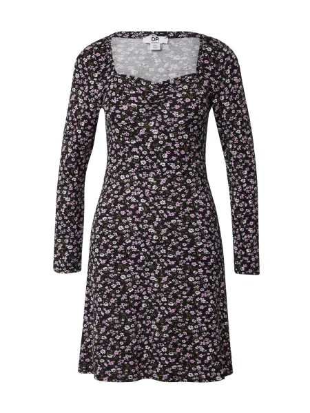 Dorothy Perkins Šaty Ditsy Frill zelená / fialová / černá bílá