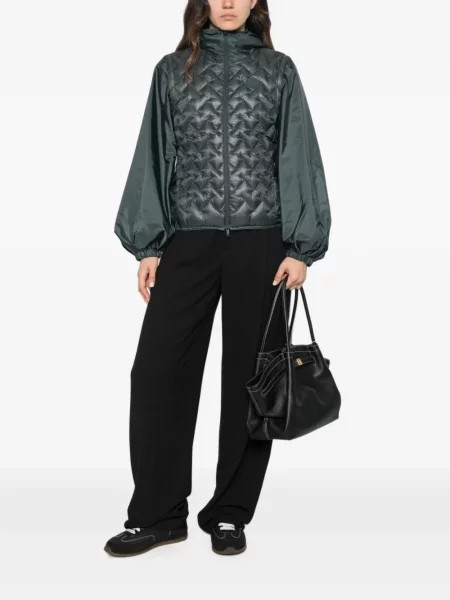 Geacă Moncler cu glugă verde