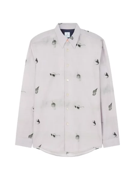 Lung cămașă Paul Smith cu imagine violet