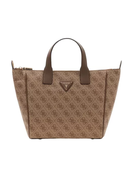 Torebka typu tote bag z naszywką z logo model FOLLIE' Guess brązowa