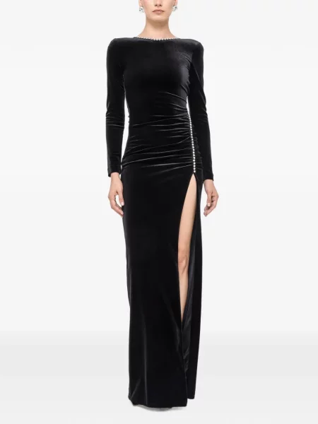 Rochie Nissa cu volane negru