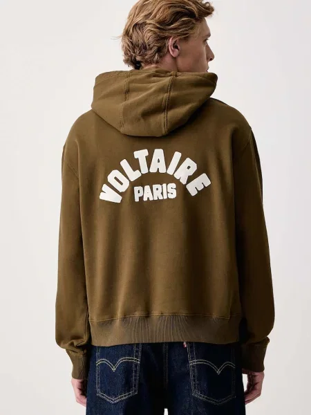 Zadig&Voltaire hanorac cu glugă pentru bărbați din SACHA verde