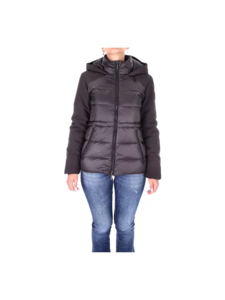 Kurtka puchowa Woolrich z kapturem czarna