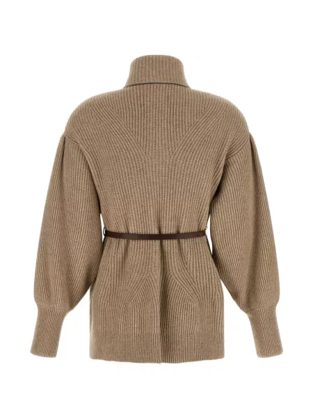 Cu centură cardigan Brunello Cucinelli de lână