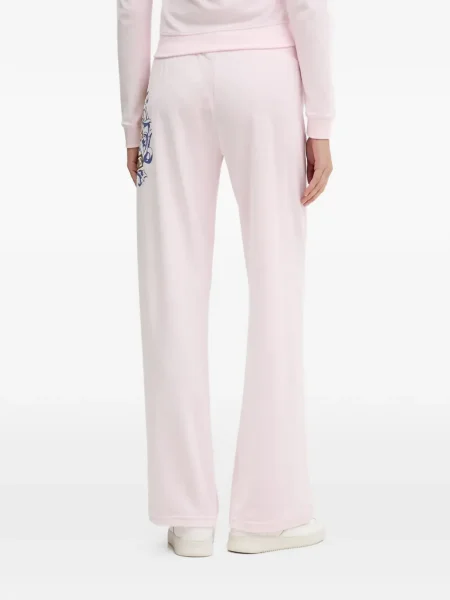 Talia sznurek ściągający spodnie Juicy Couture do biegania różowe