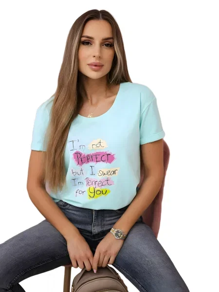 Halenka s potiskem Perfect mint máta