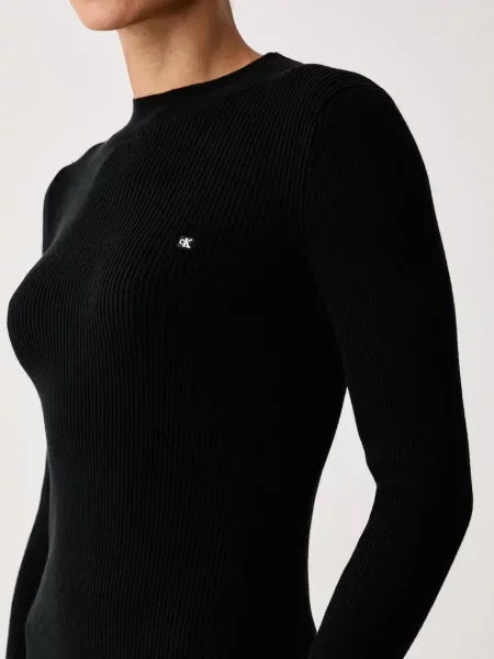 Calvin Klein Jeans рокля тип пуловер с черно
