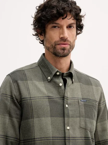 Сорочка Barbour Heaney slim комір button-down зелений