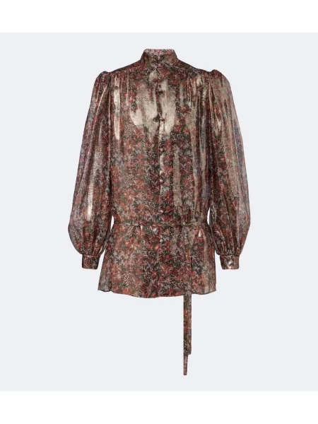 Bluză Valentino de mătase cu model floral