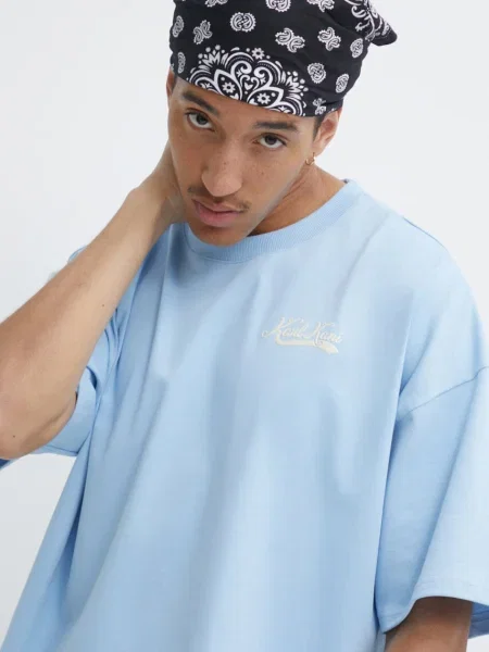 Karl Kani Tricou albastru deschis alb