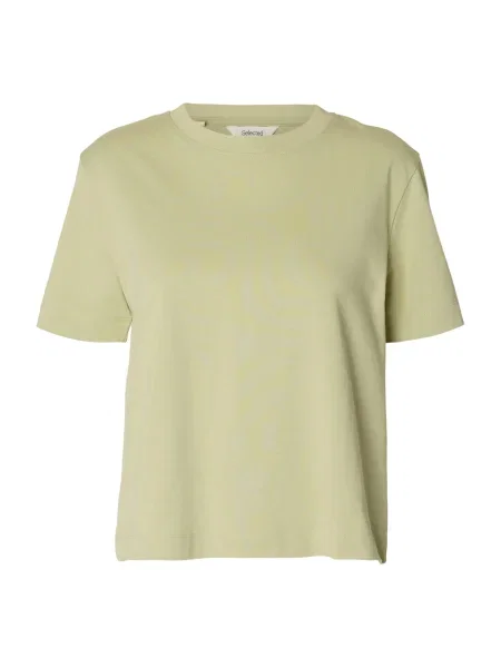 SELECTED Tricou SLFEssential pastel verde
