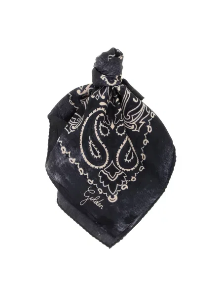 Szal Golden Goose z nadrukiem z wzorem paisley niebieska