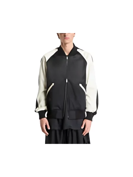 Kurtka bomber Y-3 z logo czarny