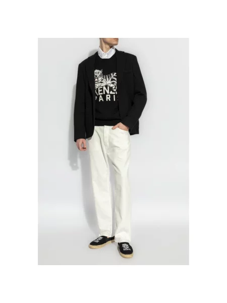 Sweter Kenzo z logo czarny