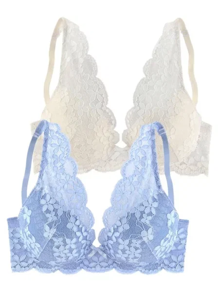 PETITE FLEUR Sutien azuriu / crem