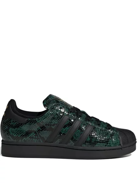 Dryžuotos sportbačiai Adidas Superstar žalia
