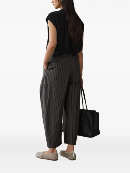 Pantaloni Less cu dungi cu imagine gri