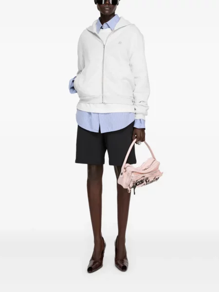 Pantaloni scurți Acne Studios din fleece negru