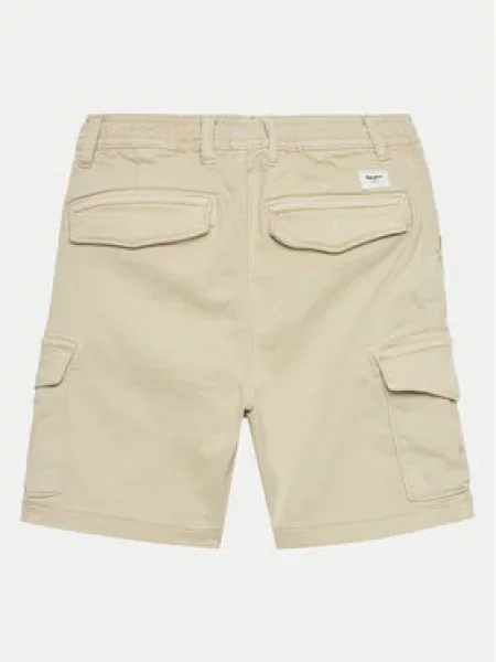 Šortky z materiálu Pepe Jeans béžové