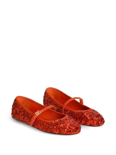 Balerini Dolce & Gabbana cu paiete roșu