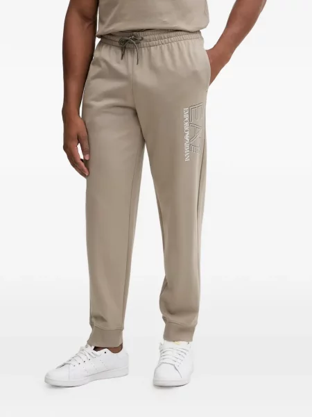 Pantaloni Ea7 Emporio Armani cu imagine alergare cu cordon