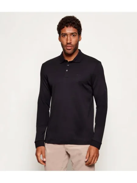 Tricou polo Boss Black negru