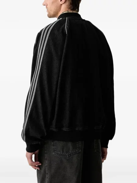Hanorac Adidas cu glugă cu imagine din țesătură twill albastru