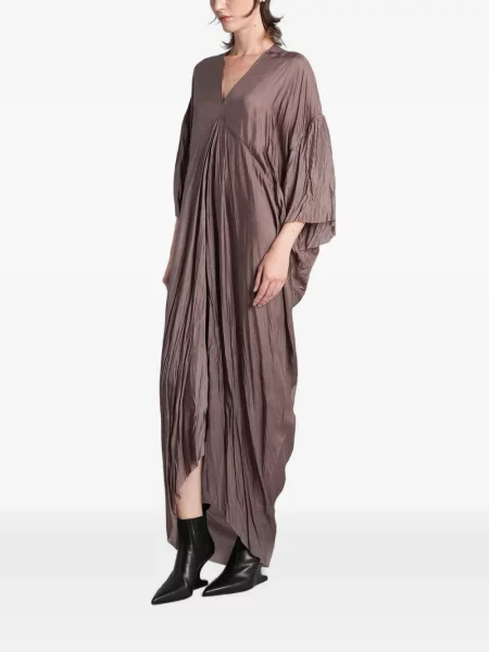 Rochie maxi Rick Owens drapată maro