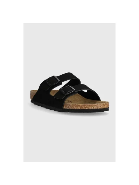 Klapki Birkenstock skórzane czarne